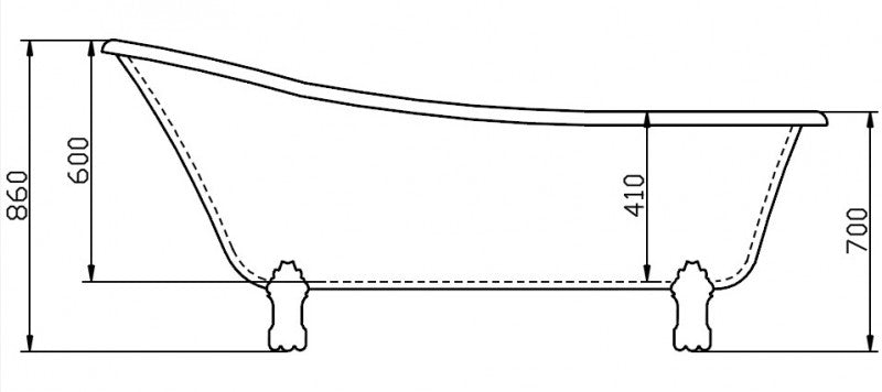 Vasca da bagno autoportante PARIS PREMIUM
