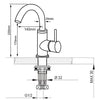 Rubinetto monocomando per lavabo 1434C-23
