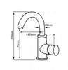 Rubinetto monocomando per lavabo 1434C-23