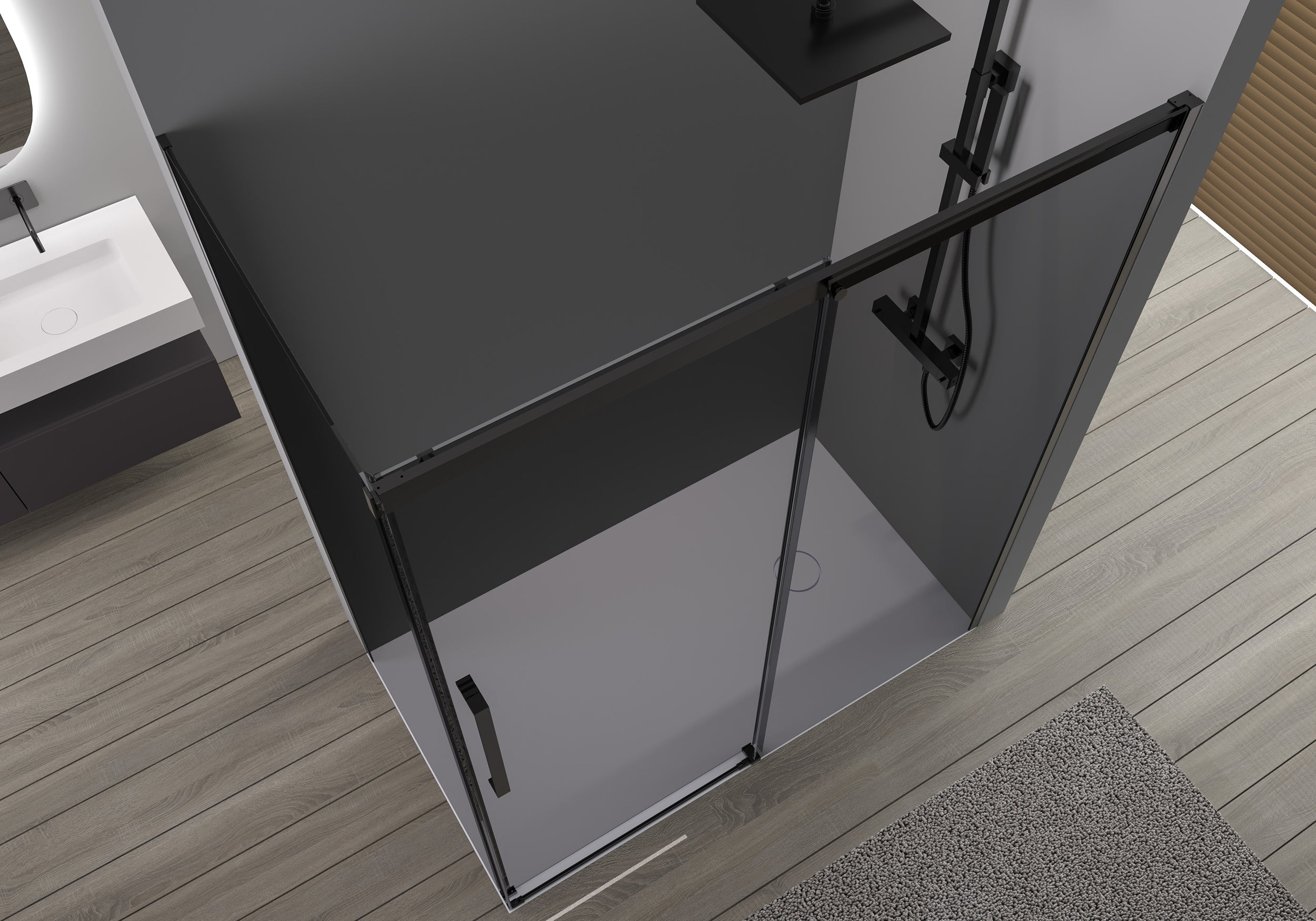 Doccia angolare con porta scorrevole Soft-Close DX906 FLEX