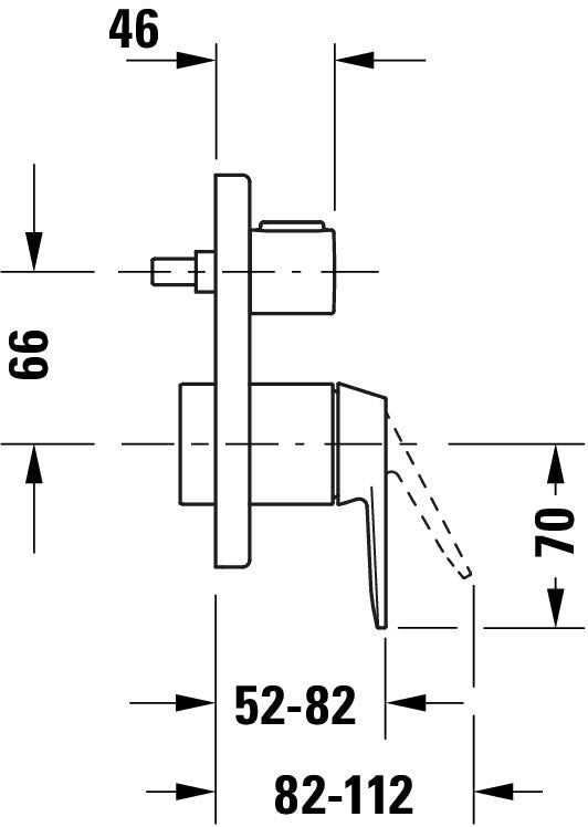 Miscelatore monocomando per doccia ad incasso Duravit Manhattan