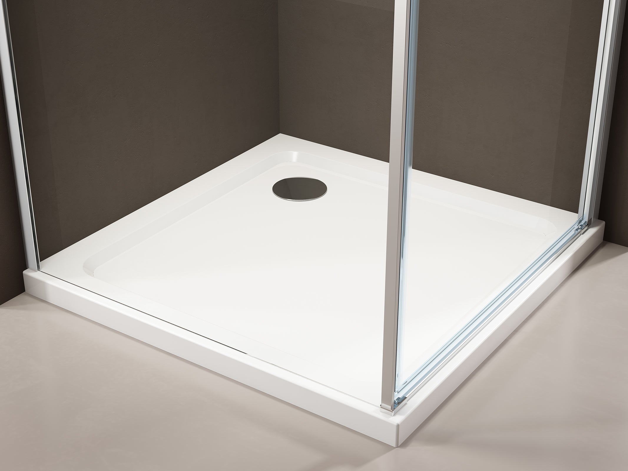 Box doccia con porta battente - vetro trasparente 6mm  EX416S - 80 x 80 x 195 cm