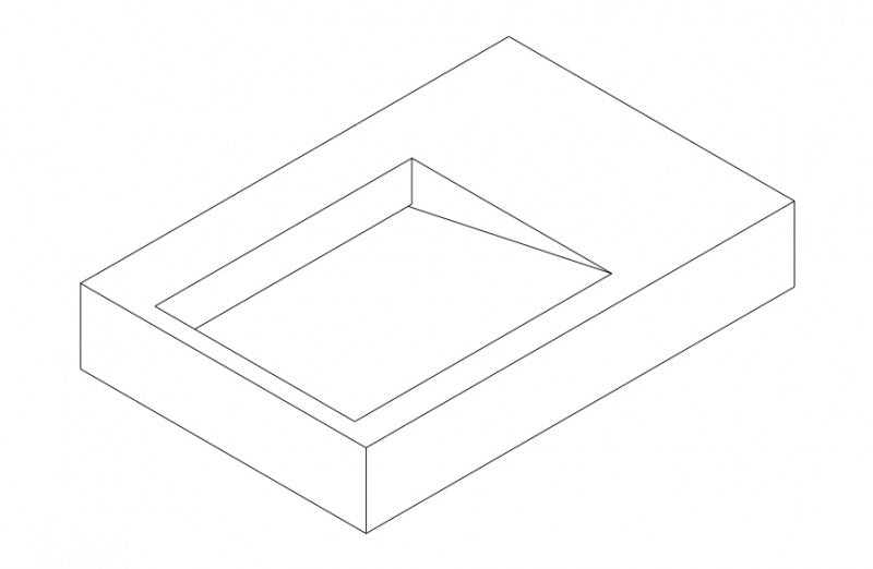 PB2014 lavabo a parete in fusione minerale