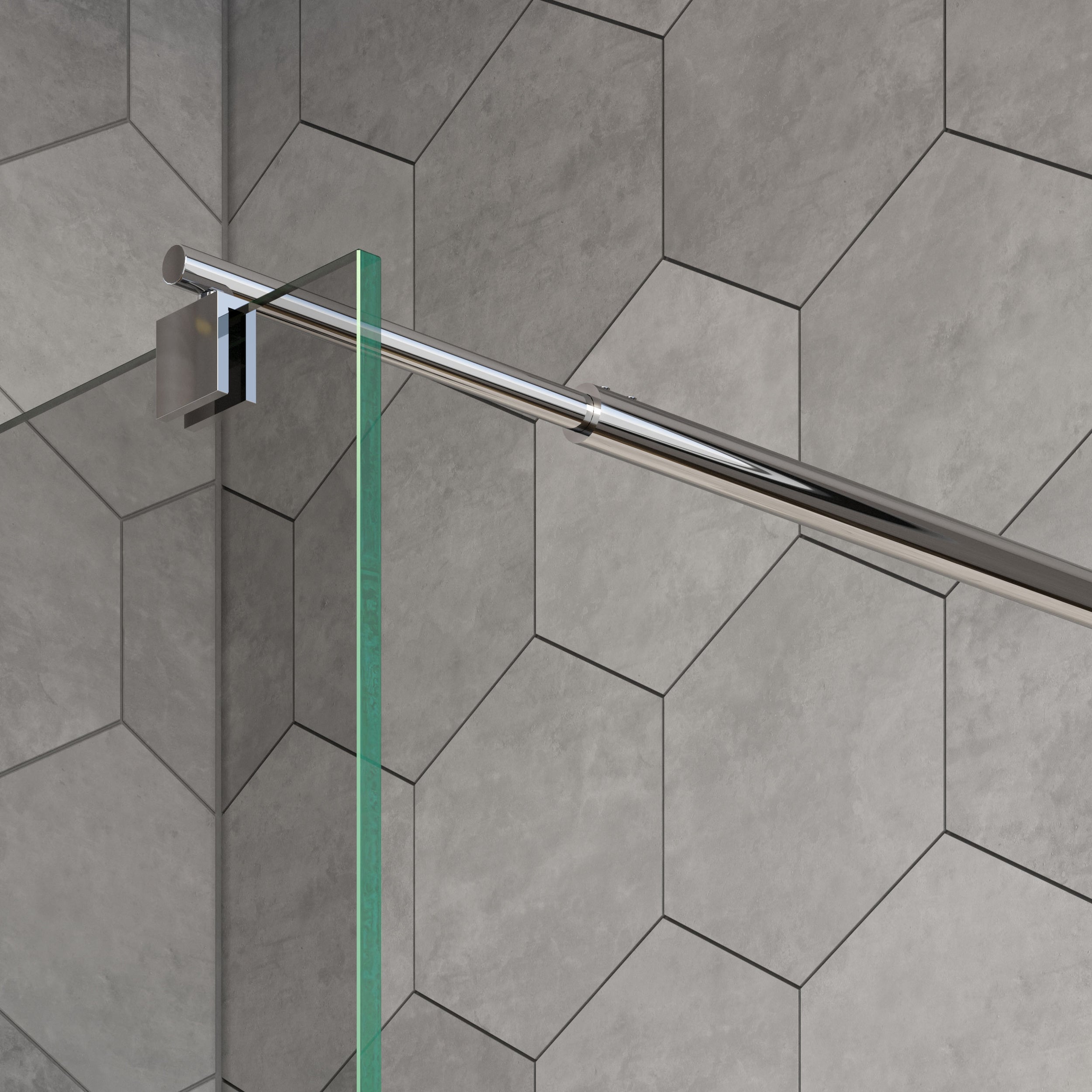 Parete doccia Wal In EX101 vetro temprato trasparente - 8mm - larghezza selezionabile