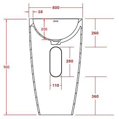 Lavabo a colonna TWZ16