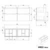 Set di mobili da bagno VIREO 120 cm con doppio lavabo