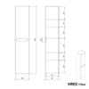 Set di mobili da bagno VIREO 80 cm con lavabo