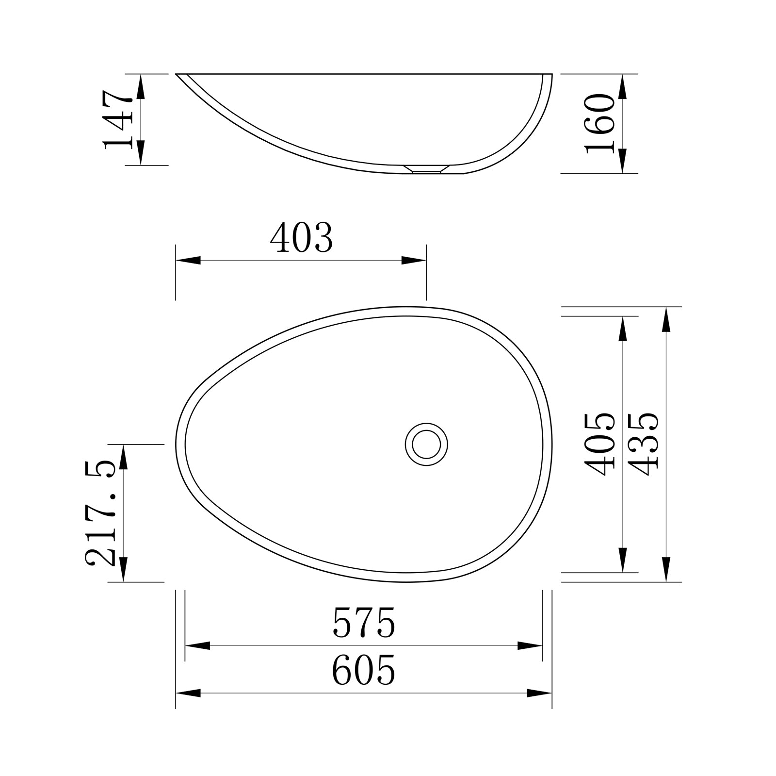 Lavabo da appoggio VELA