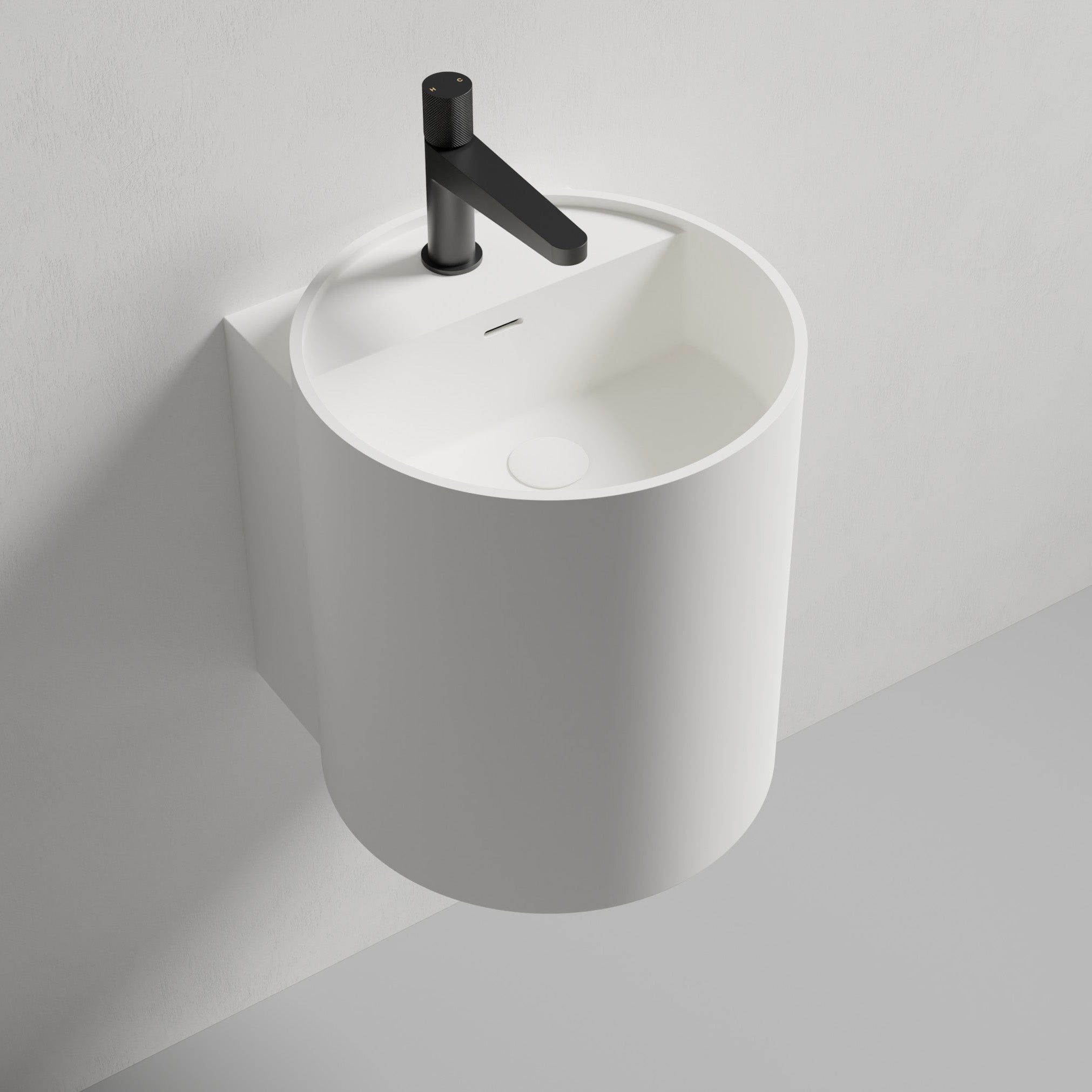 NT2440 lavabo a parete in fusione minerale