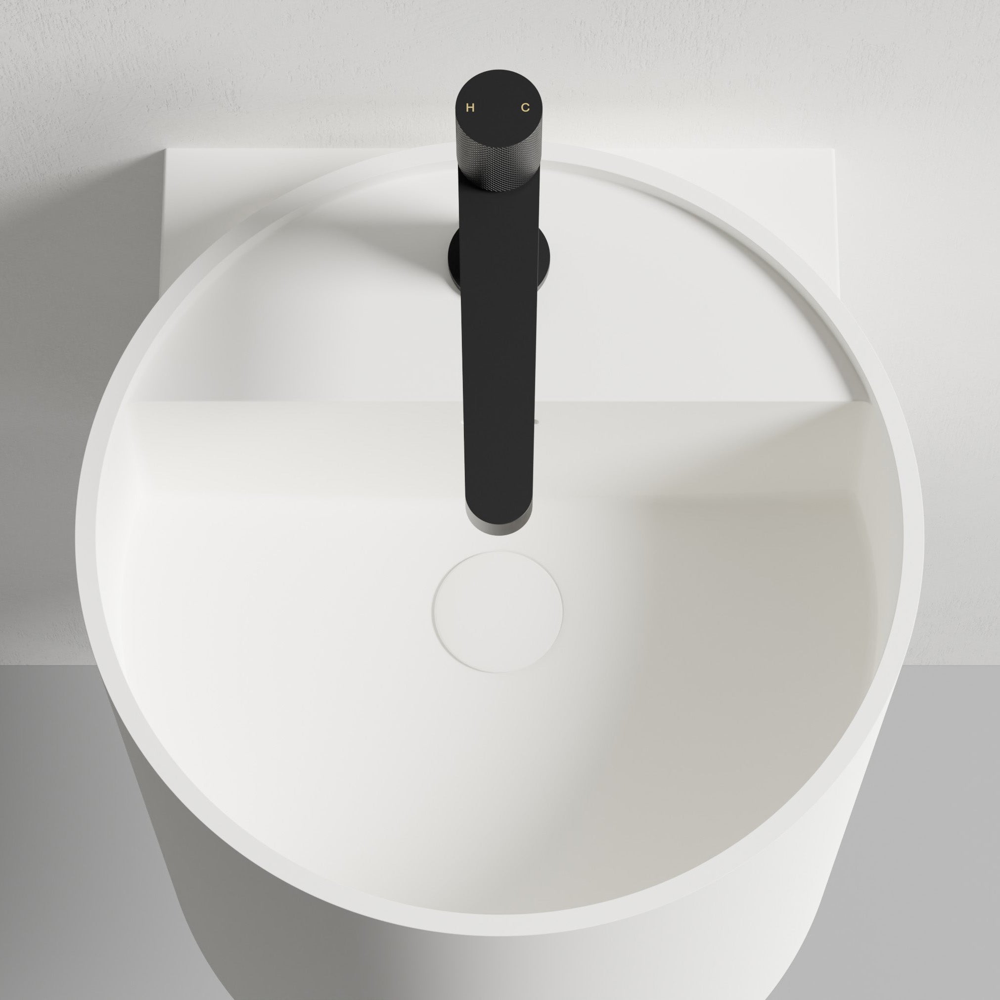 NT2440 lavabo a parete in fusione minerale