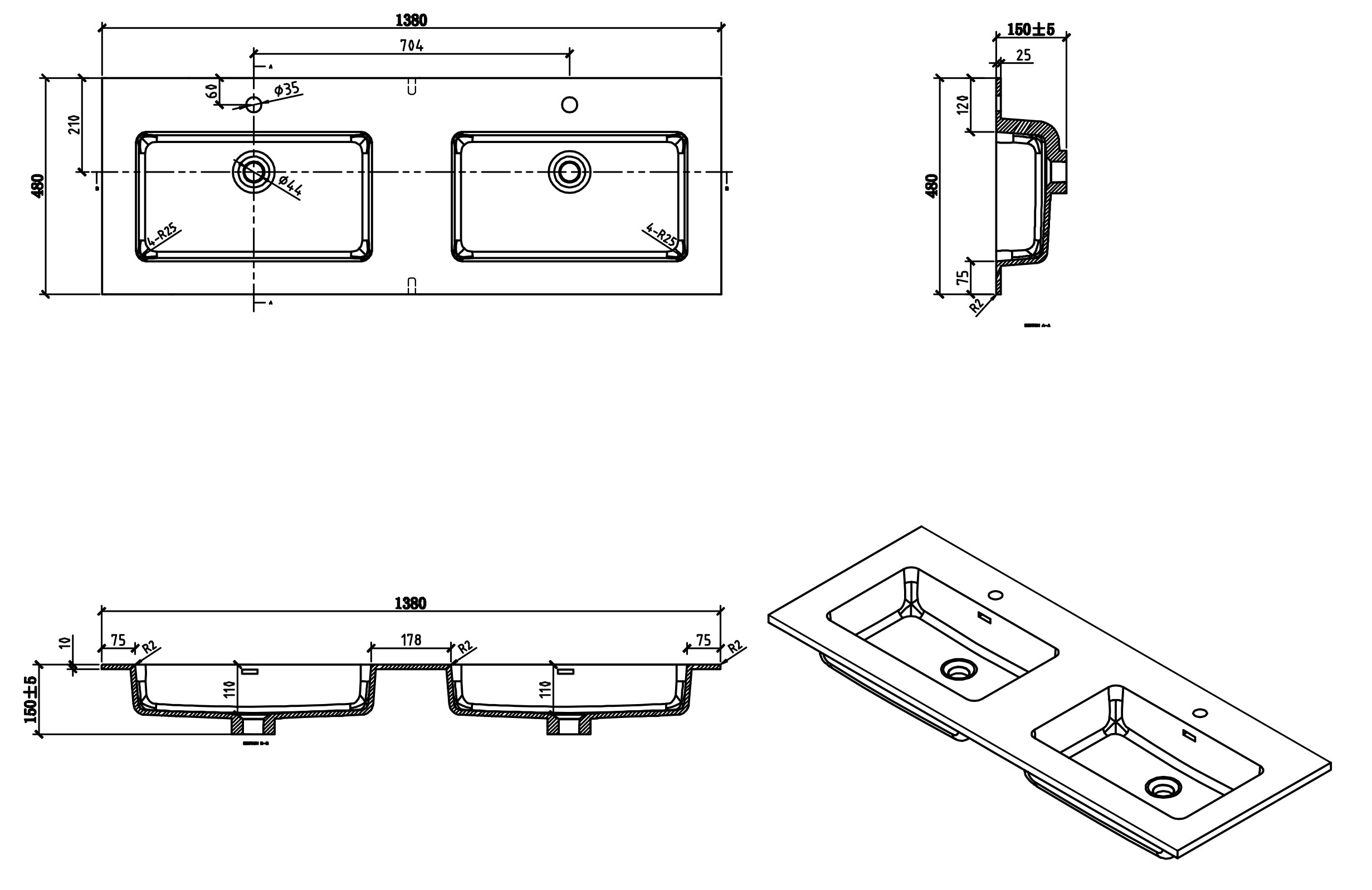 Mobile lavabo Alice 1380