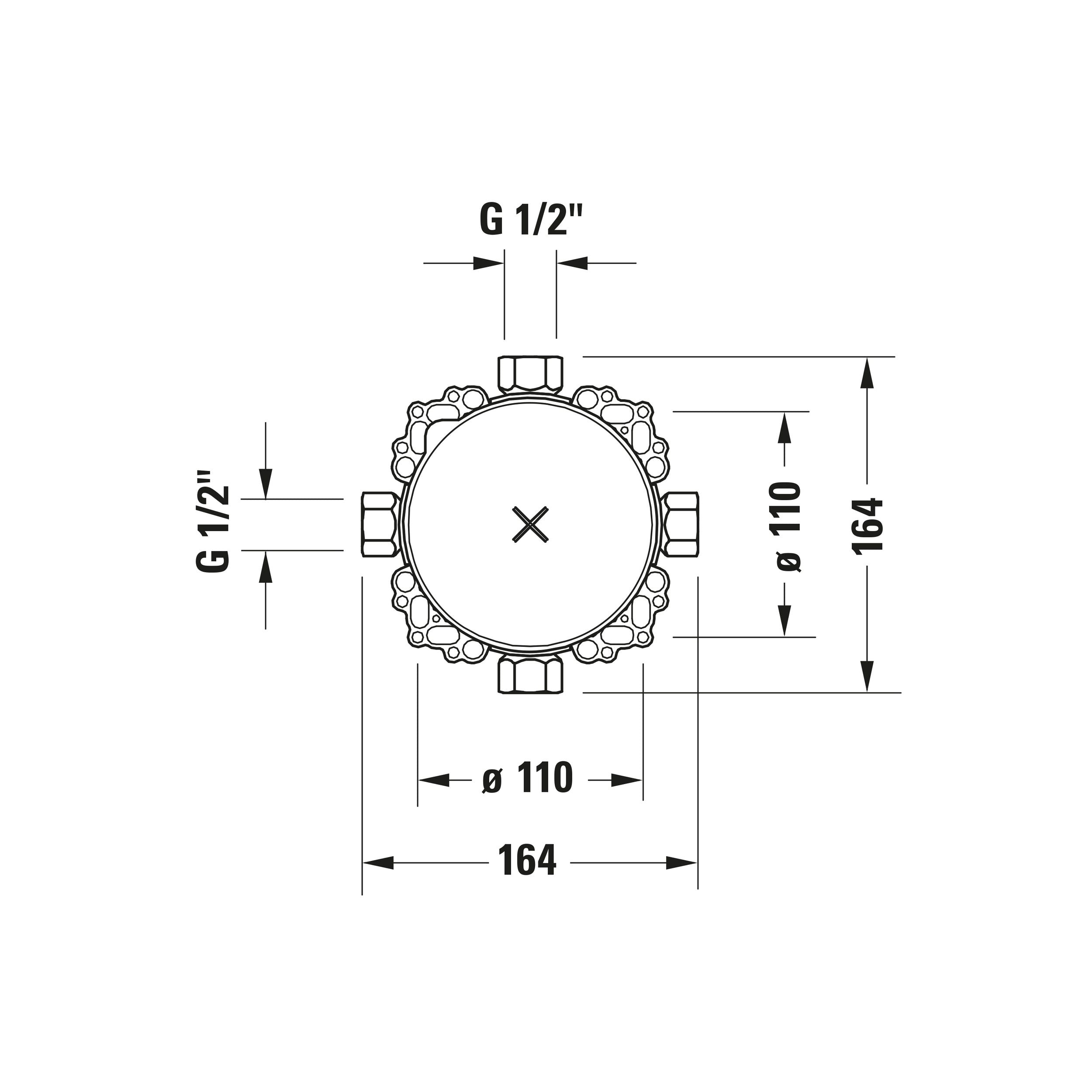Miscelatore da incasso per doccia Duravit Tulum