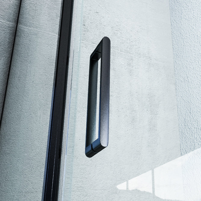 Box doccia con porta battente - vetro trasparente 6mm  EX416S  nero - 90 x 90 x 195 cm