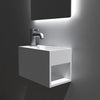 Lavabo a parete PB2046 in Mineralguss - 33 x 18 x 20,5 cm