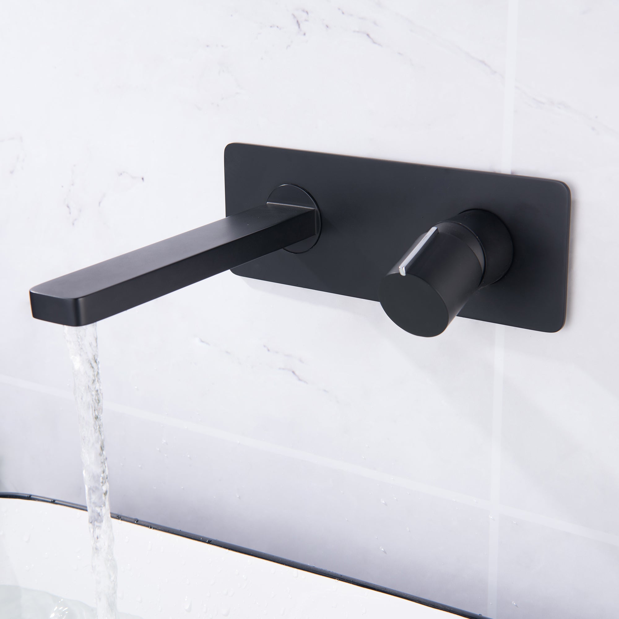 Rubinetto miscelatore per lavabo ad incasso nero 9908B