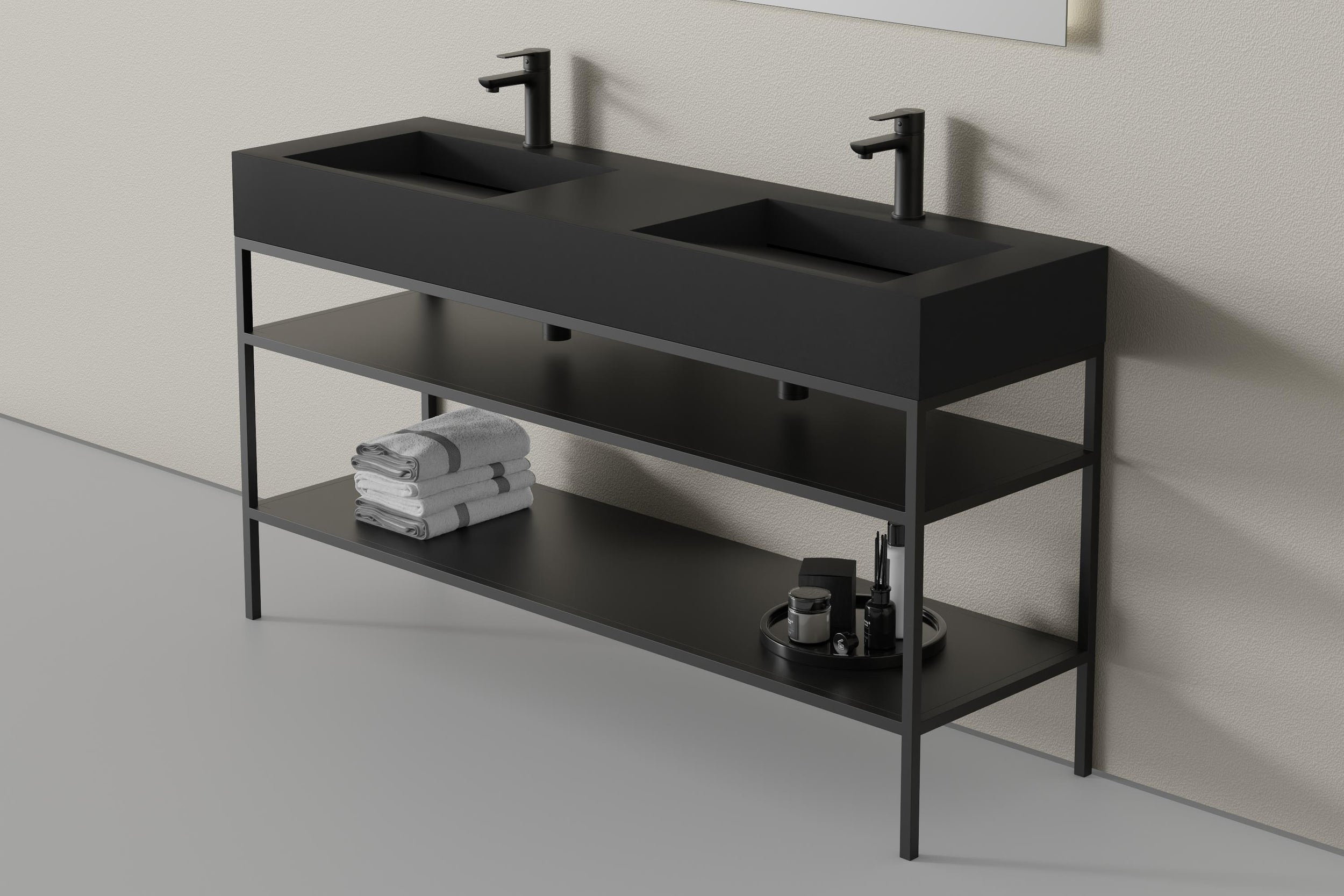 Lavabo consolle in metallo 150S