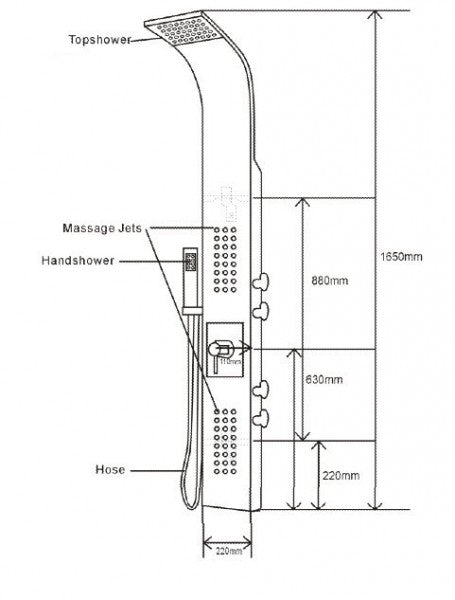 Colonna doccia 8815 con termostato SEDAL