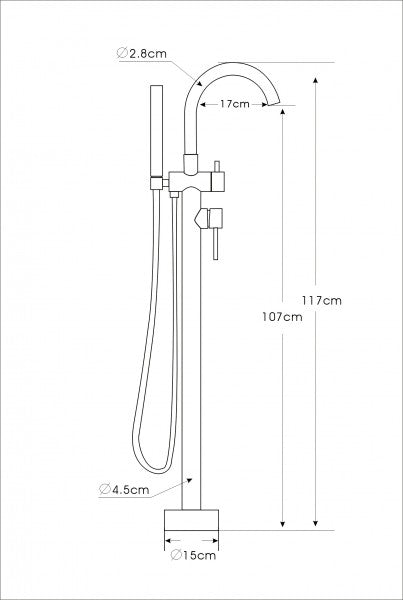 Miscelatore per vasca da bagno 8028