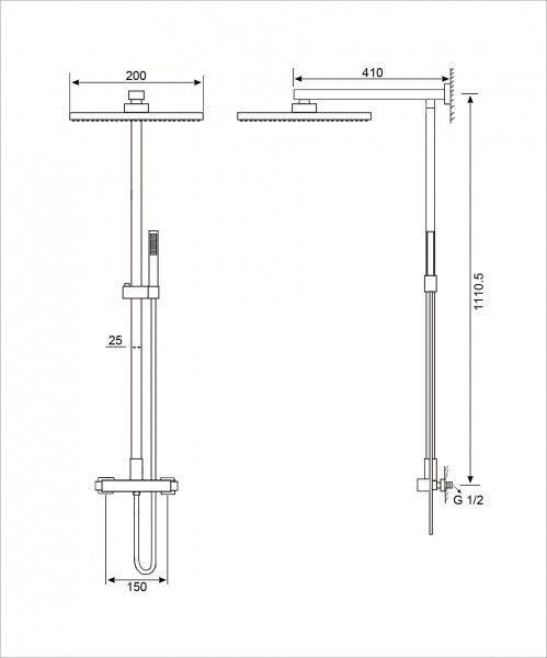 Colonna doccia termostatica SEDAL 8921B BASIC