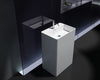 Lavabo a colonna in resina poliestere (Solid Stone) -60 x 42 x 90cm