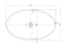 Vasca da bagno freestanding in Solid Stone, "WAVE "