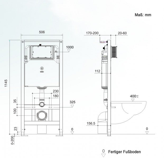 Pacchetto completo WC 43: WC B-8030R Nero