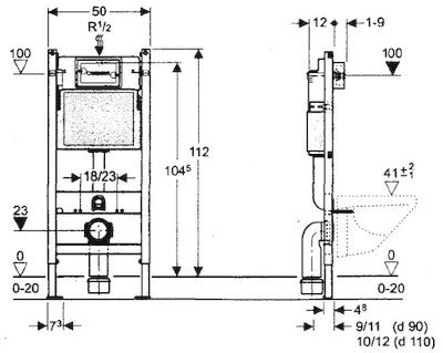 Geberit Duofix Basic elemento da incasso