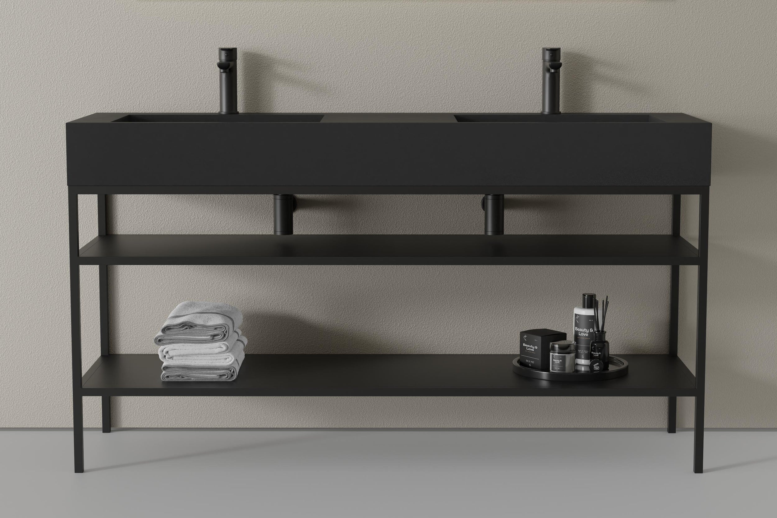 Lavabo consolle in metallo 150S