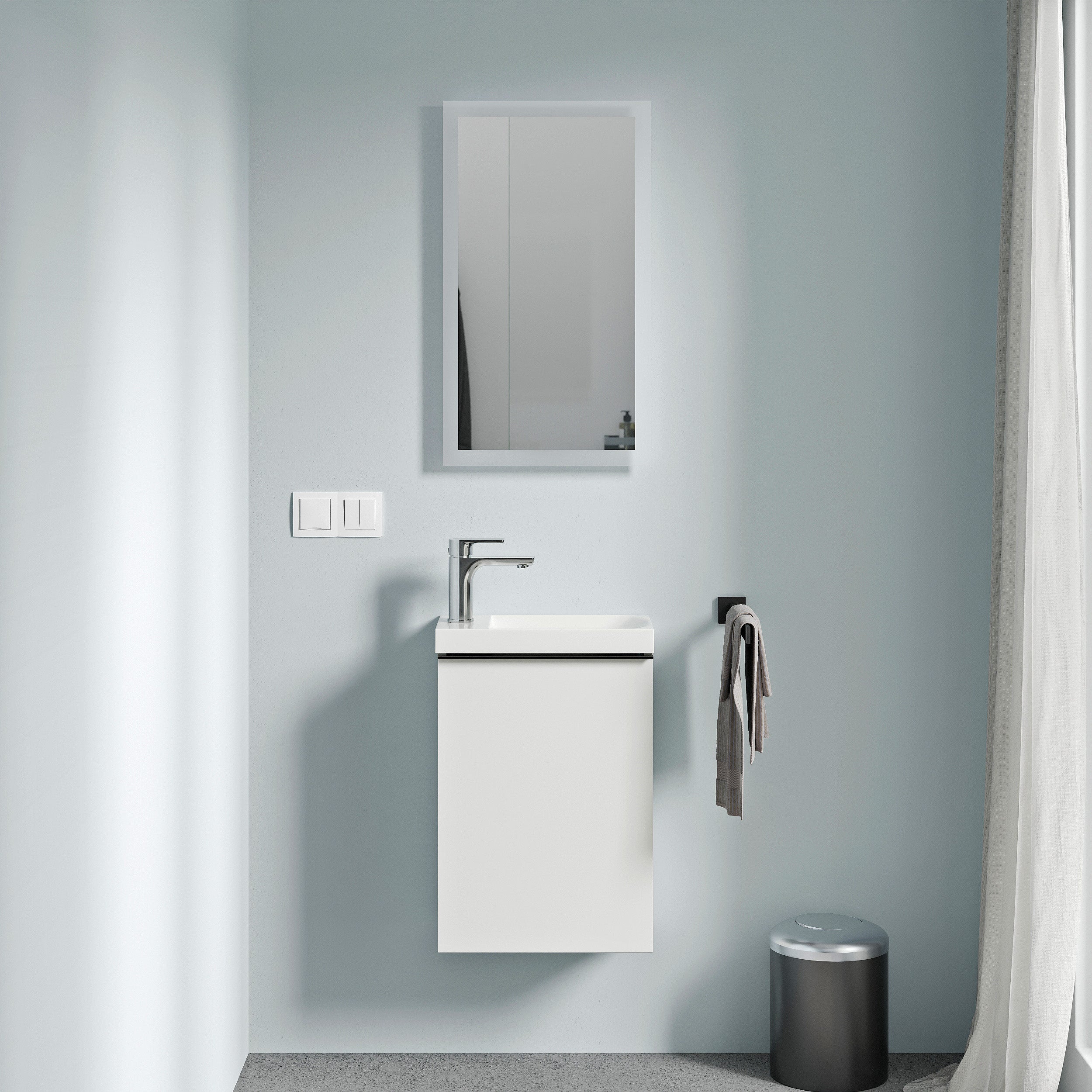 Set di mobili da bagno VIREO 40 cm con lavabo