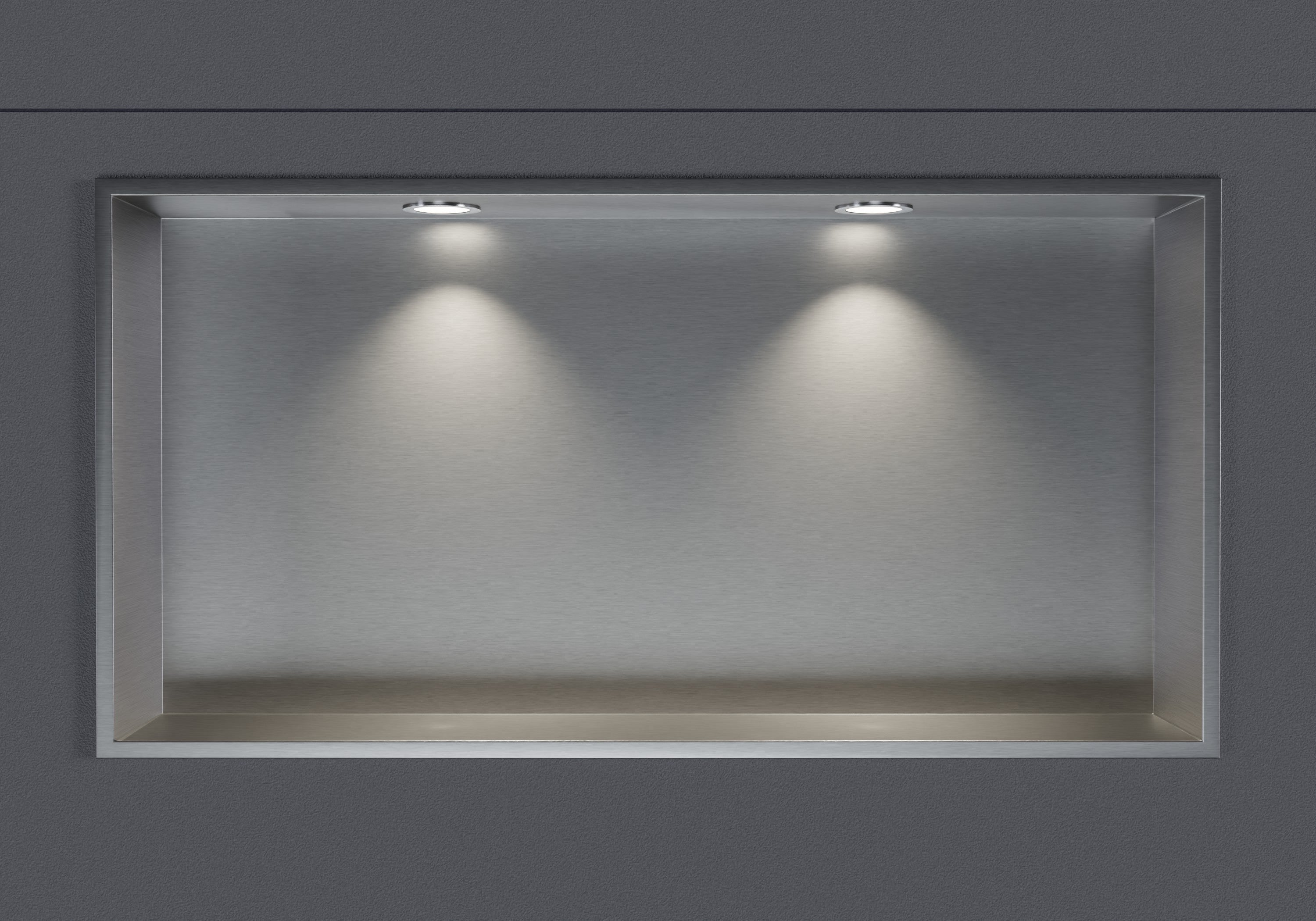 Nicchia Da Parete BERNSTEIN 20x30x10 Cm - In Acciaio Inox Satinato, Impermeabile, Per Doccia, Vasca O Lavabo - Spazio Extra Per Prodotti