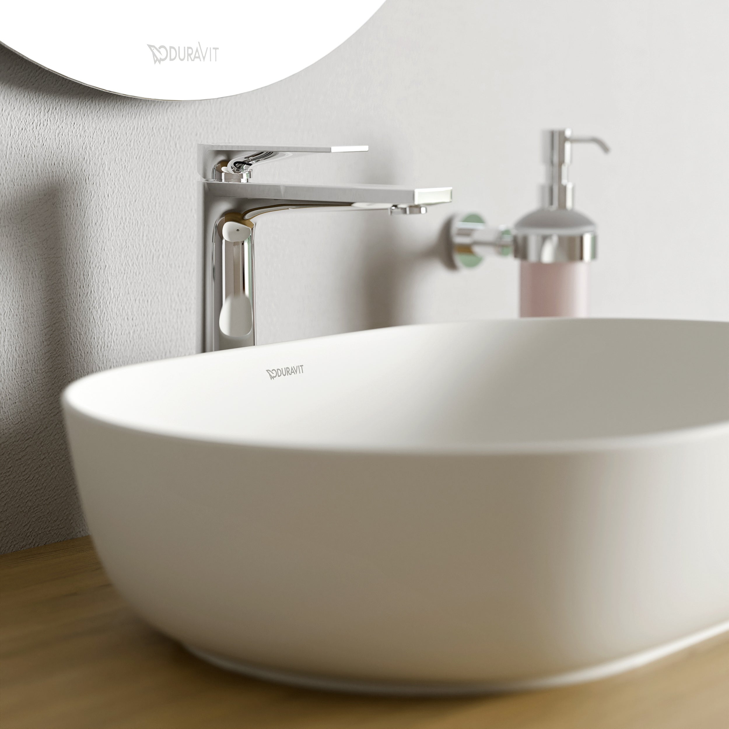 Lavabo da appoggio Duravit Lagoa 60 cm, DuraCast Smooth - Bianco opaco