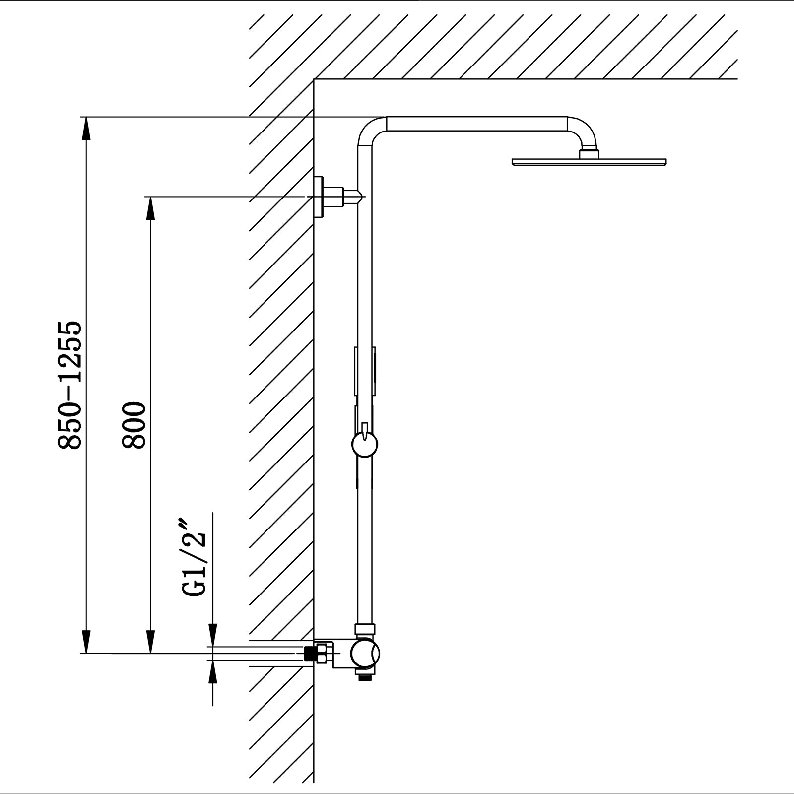 Colonna doccia design termostatata 8221 BASIC