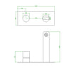 Rubinetto miscelatore per lavabo ad incasso nero 9908B