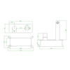 Rubinetto miscelatore per lavabo ad incasso nero 9908B