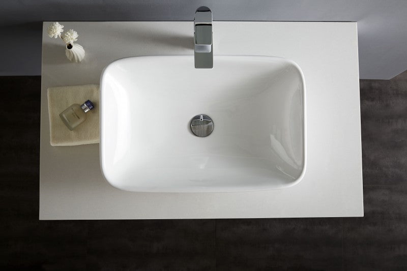 Lavabo da appoggio NT3155 - ceramica sanitaria - 58x38,5cm