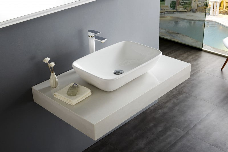 Lavabo da appoggio NT3155 - ceramica sanitaria - 58x38,5cm