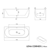 Vasca da bagno semi indipendente LENA CORNER