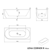 Vasca da bagno semi-indipendente LENA CORNER