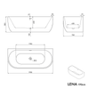 Vasca da bagno semi-freestanding LENA