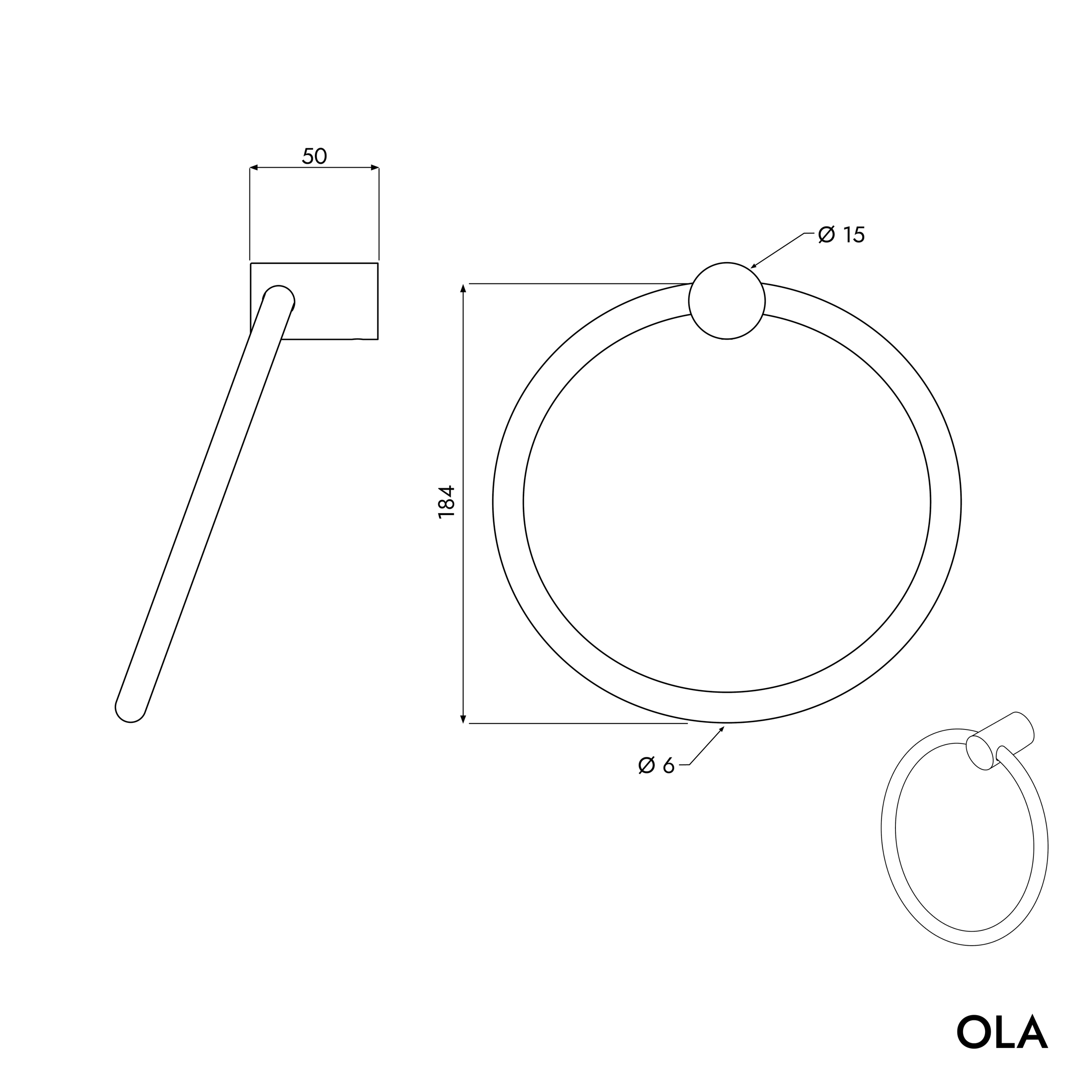 Anello per asciugamani OLA