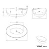 Vasca da bagno a libera installazione WAVE