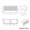 Set di mobili da bagno BELDIVO 120 cm