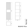 Set di mobili bagno BELDIVO 80 cm con lavabo