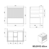 Set di mobili da bagno BELDIVO 60 cm con lavabo
