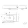 Mobile da bagno BELDIVO 50cm con lavabo bianco 