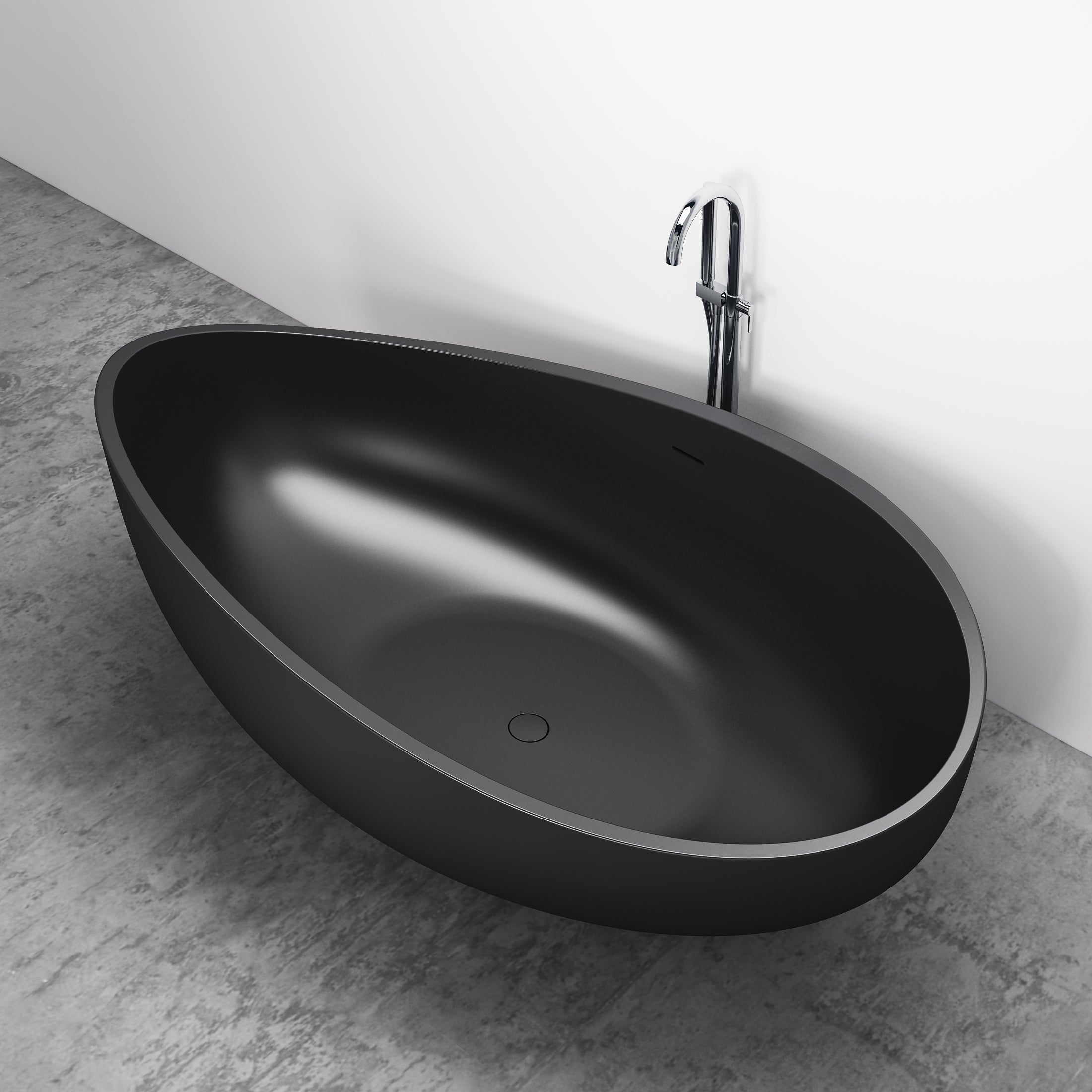 Vasca da bagno freestanding in Solid Stone, 