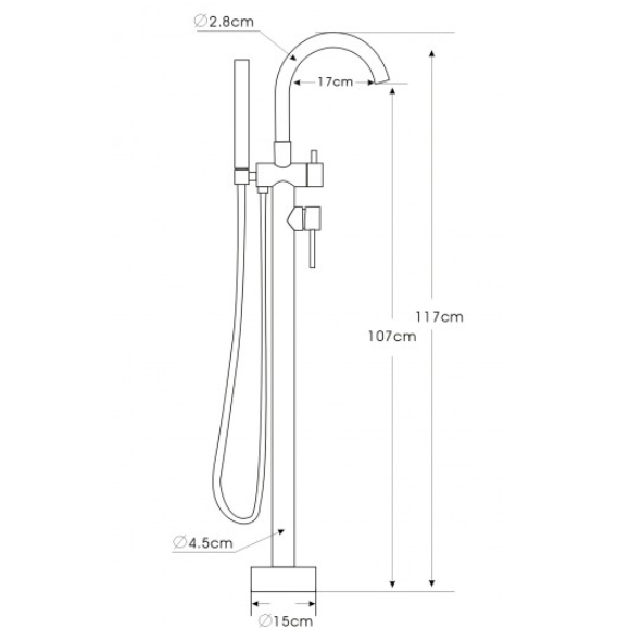 Miscelatore per vasca da bagno 8028