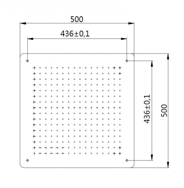 Soffione doccia quadrato DPG5005