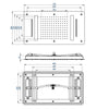 Doccia a pioggia XXL in acciaio inox a soffitto DPG5017