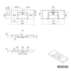 Lavabo a parete in marmo fuso BS6036